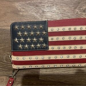 Montana West Red Zipper Wallet